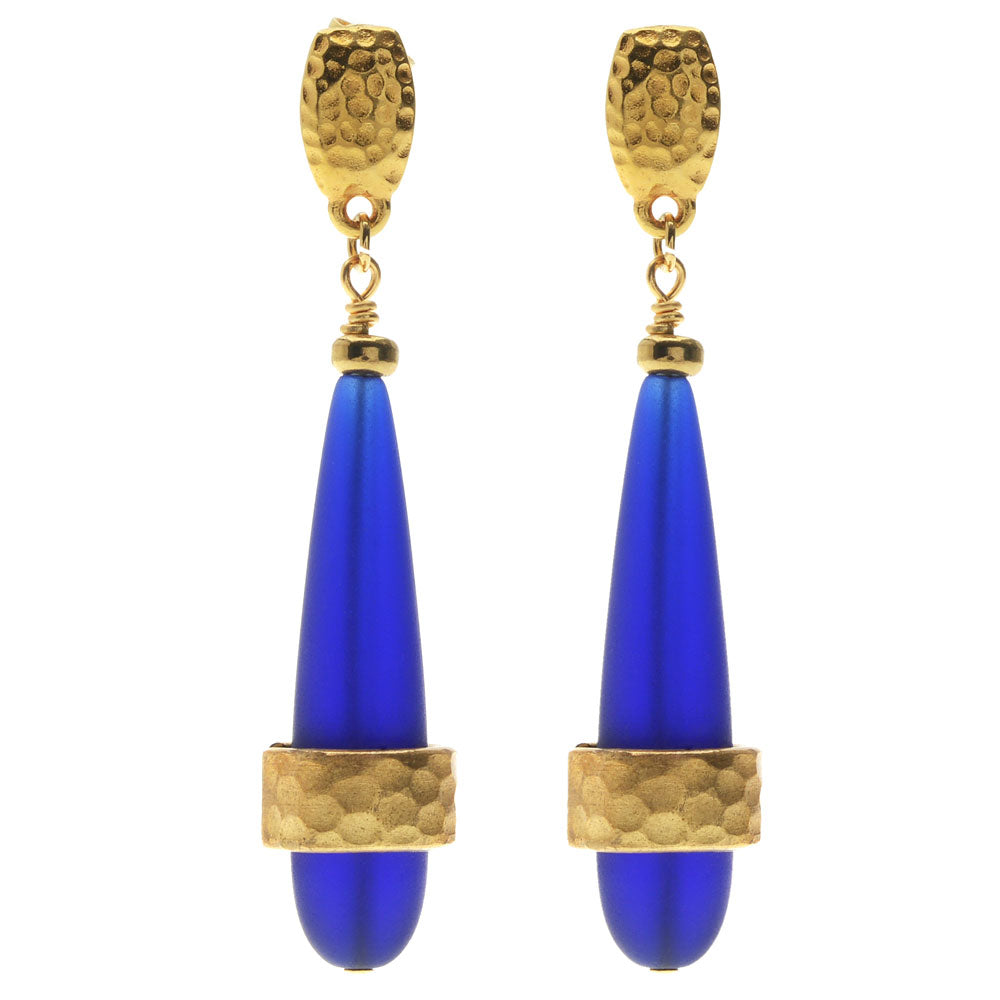 Retired -  Cobalt Drop Earrings