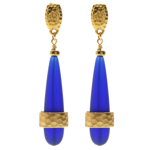 Retired -  Cobalt Drop Earrings