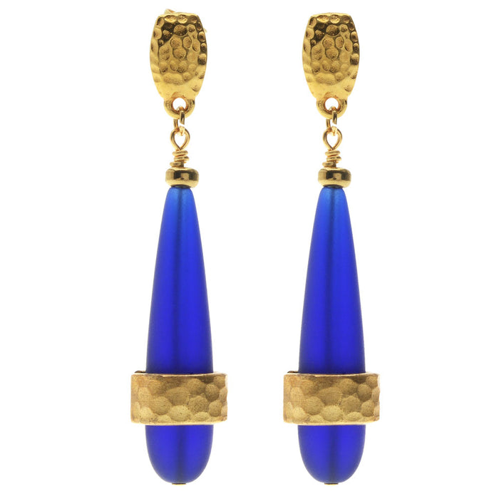 Retired -  Cobalt Drop Earrings