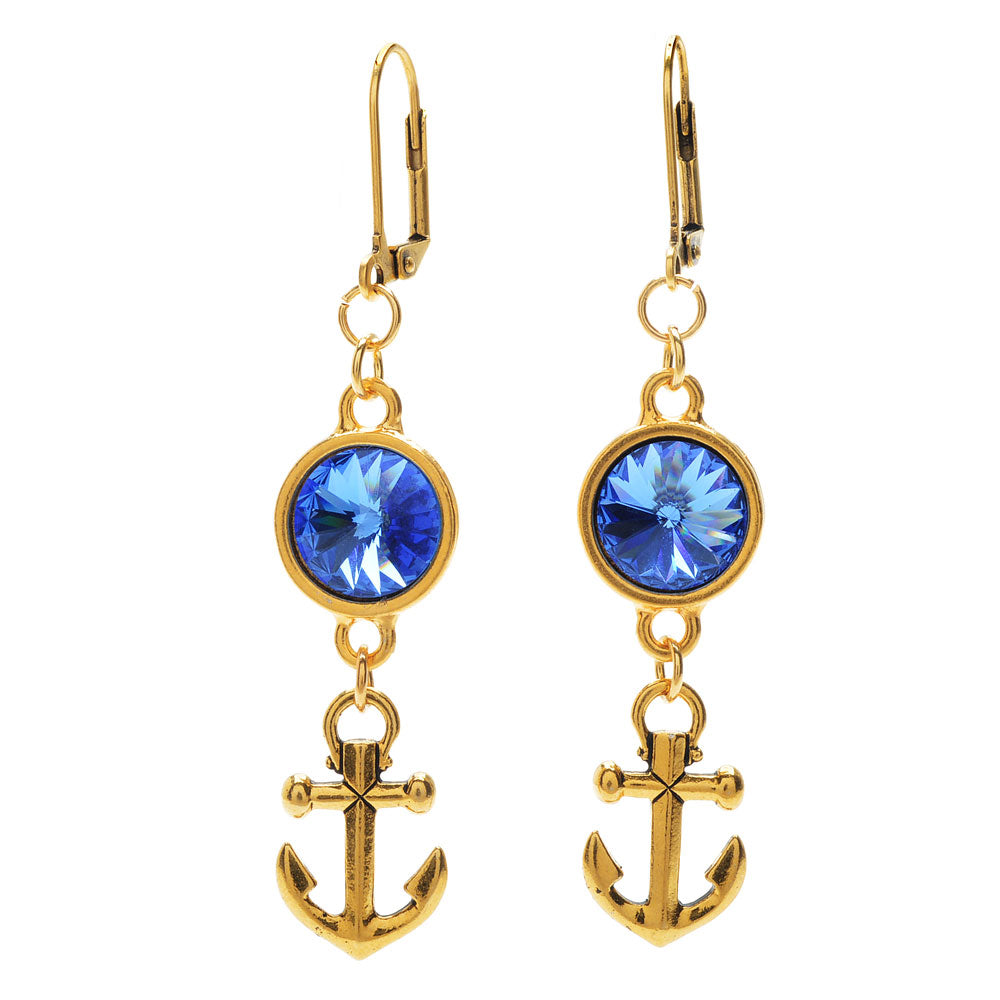Retired - Crystal Anchor Earrings