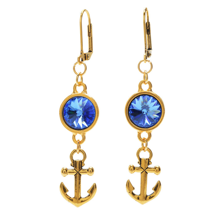 Retired - Crystal Anchor Earrings