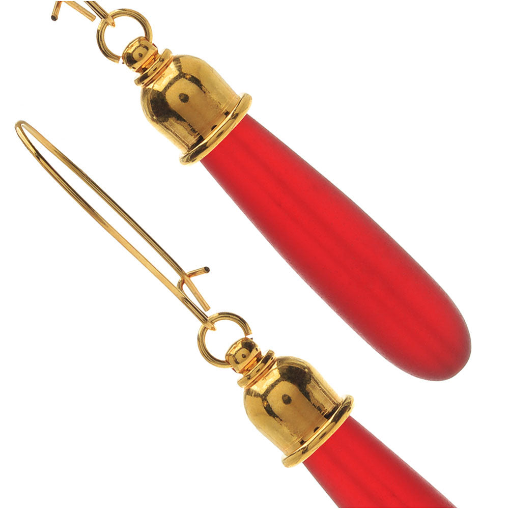 Retired - Crimson Drop Earrings