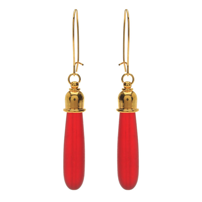 Retired - Crimson Drop Earrings