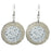 Retired - Silver Sugar Stone Hammered Earrings