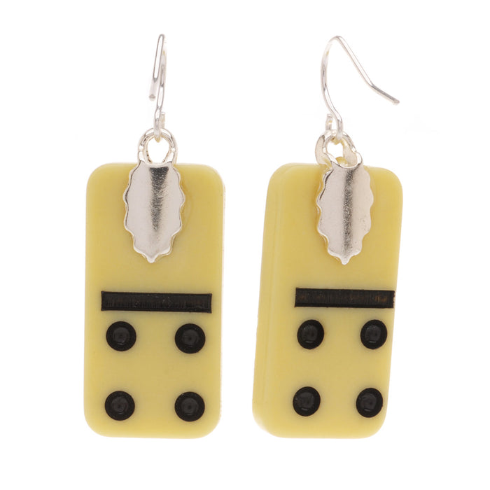 Retired - Graphic Floral Domino Earrings