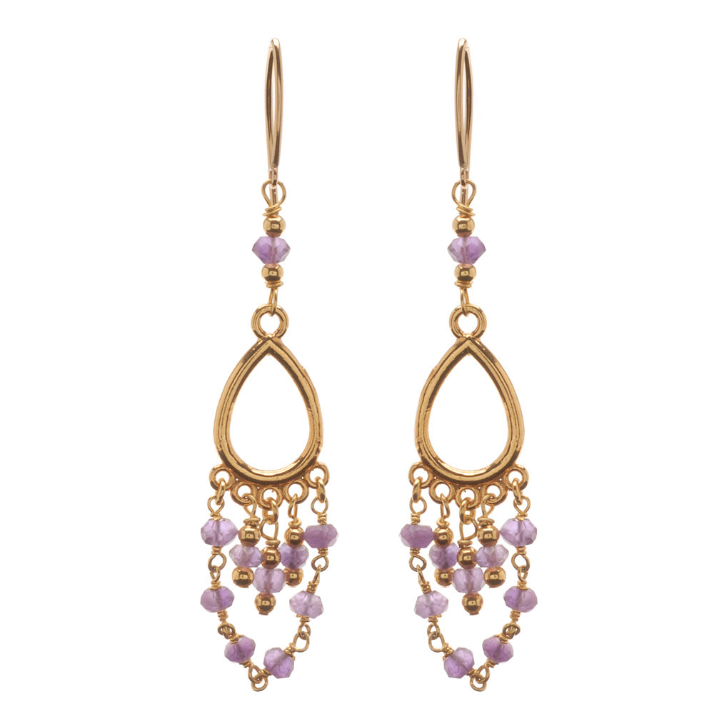 Retired - Gilded Amethyst Earrings