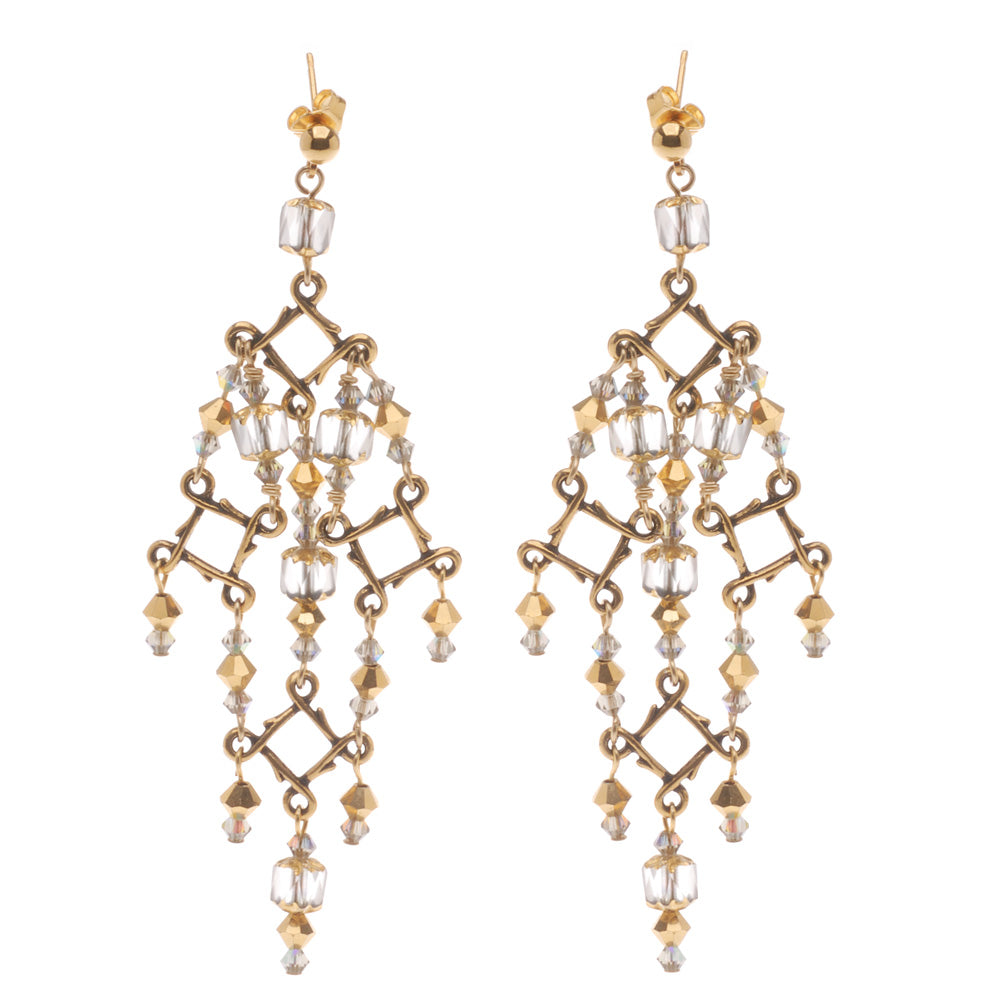 Retired - High Drama in Gold Earrings
