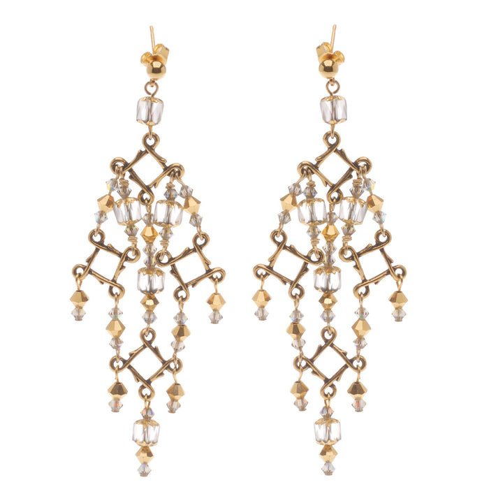 Retired - High Drama in Gold Earrings