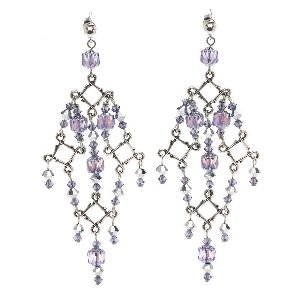Retired - High Drama in Silver Earrings