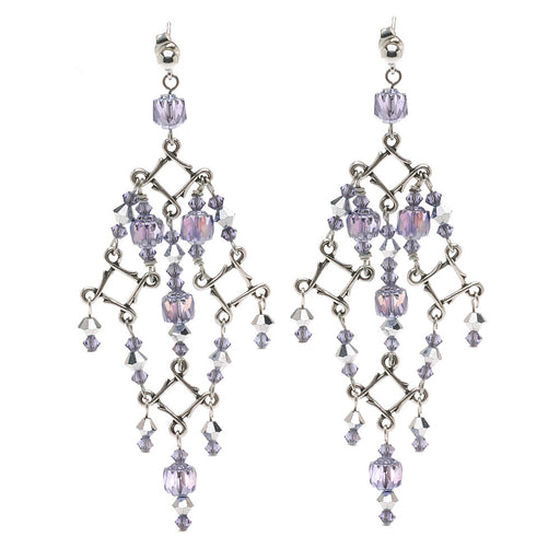 Retired - High Drama in Silver Earrings