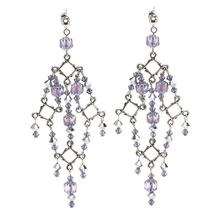 Retired - High Drama in Silver Earrings