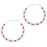 Retired - Raspberry Rose Hoop Earrings