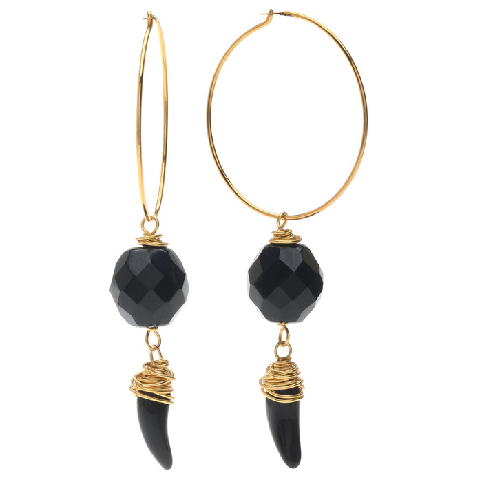 Retired - Hoops With Bite Earrings