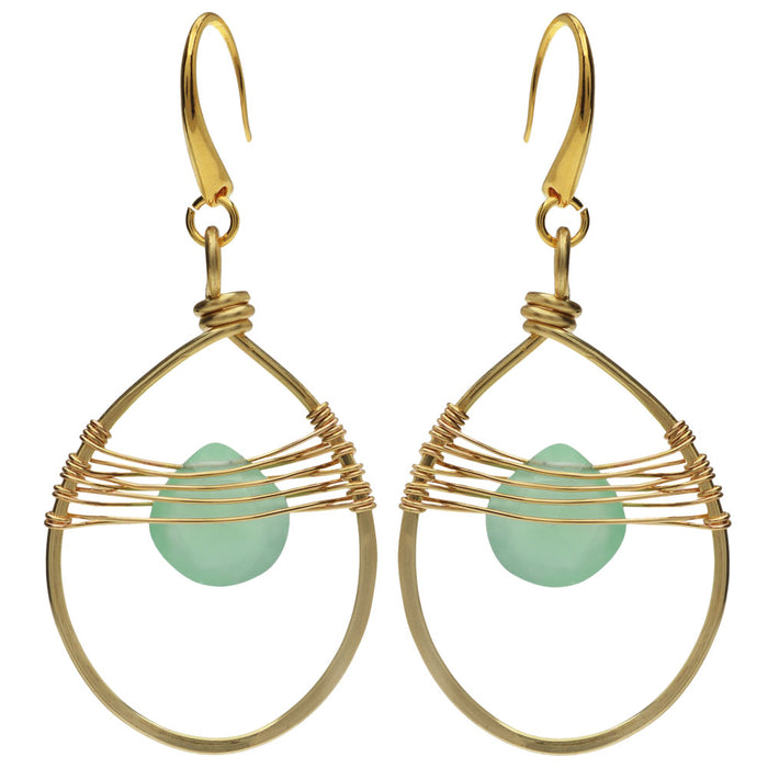 Retired - Captured Chalcedony Earrings