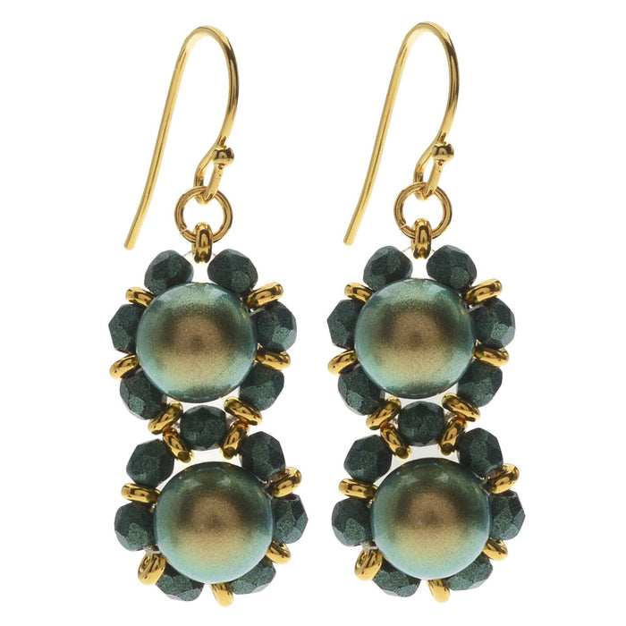 Retired - Green Sateen Earrings