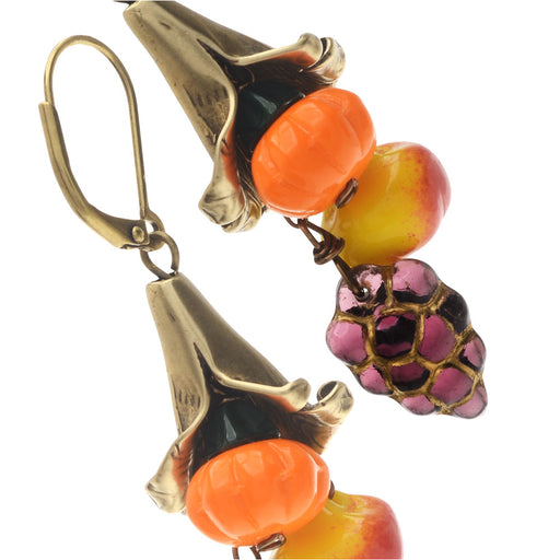 Retired - Fall Harvest Cornucopia Earrings