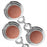 Retired - Peach Puff Earrings