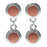 Retired - Peach Puff Earrings