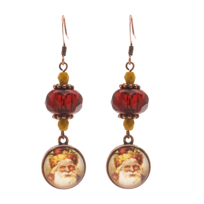 Retired - Old World Santa Earrings