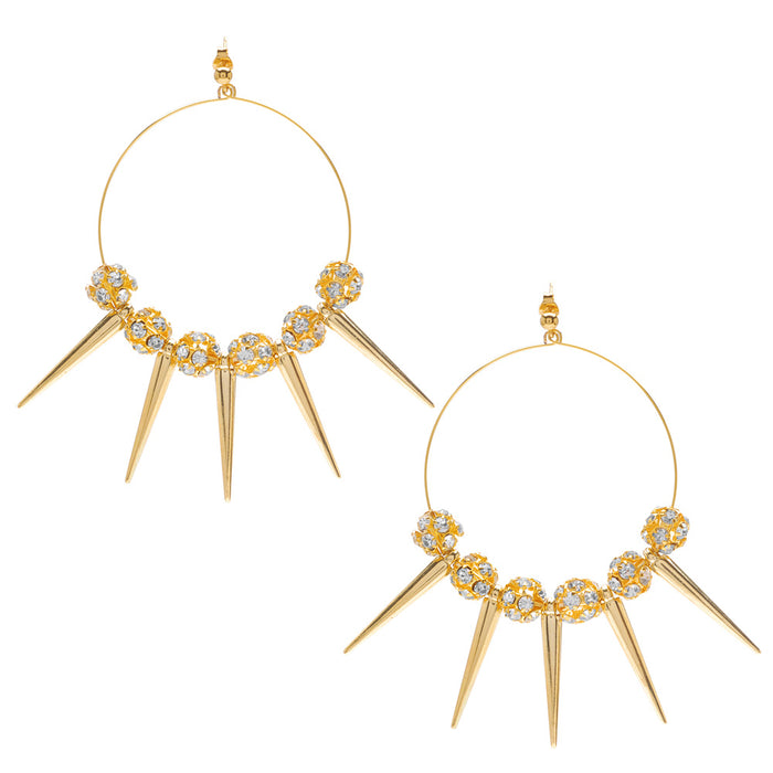 Retired - Gold Burst Basketball Wives Style Earrings