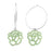 Retired - Chrysolite Opal Rose Hoop Earrings