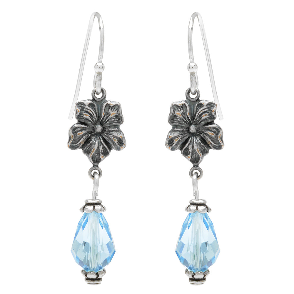 Retired - Miss Violet Earrings in Aquamarine