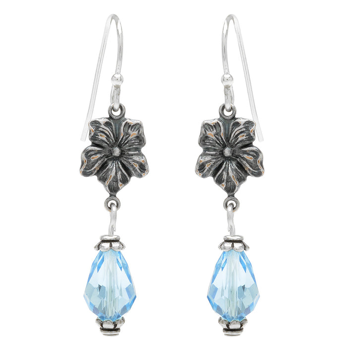 Retired - Miss Violet Earrings in Aquamarine