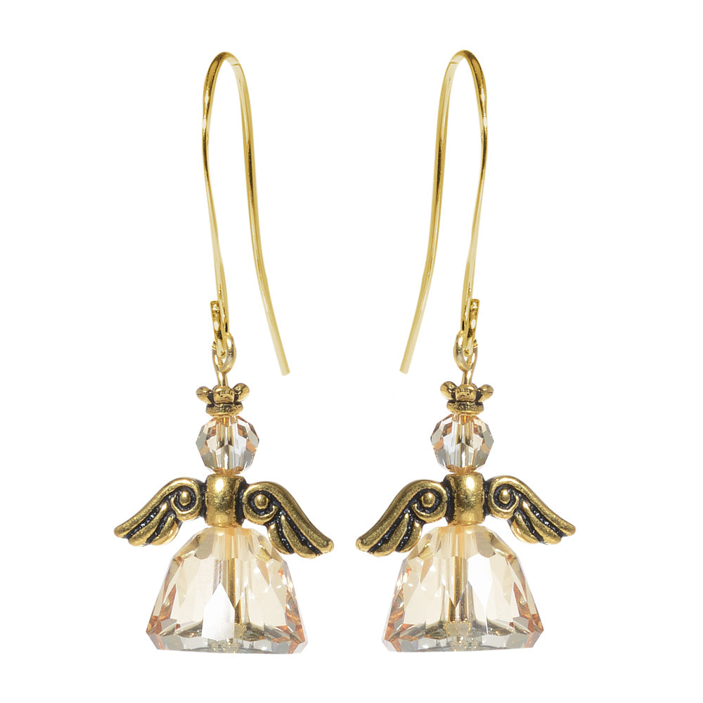 Retired - Starry Night Angel Earrings - Gold
