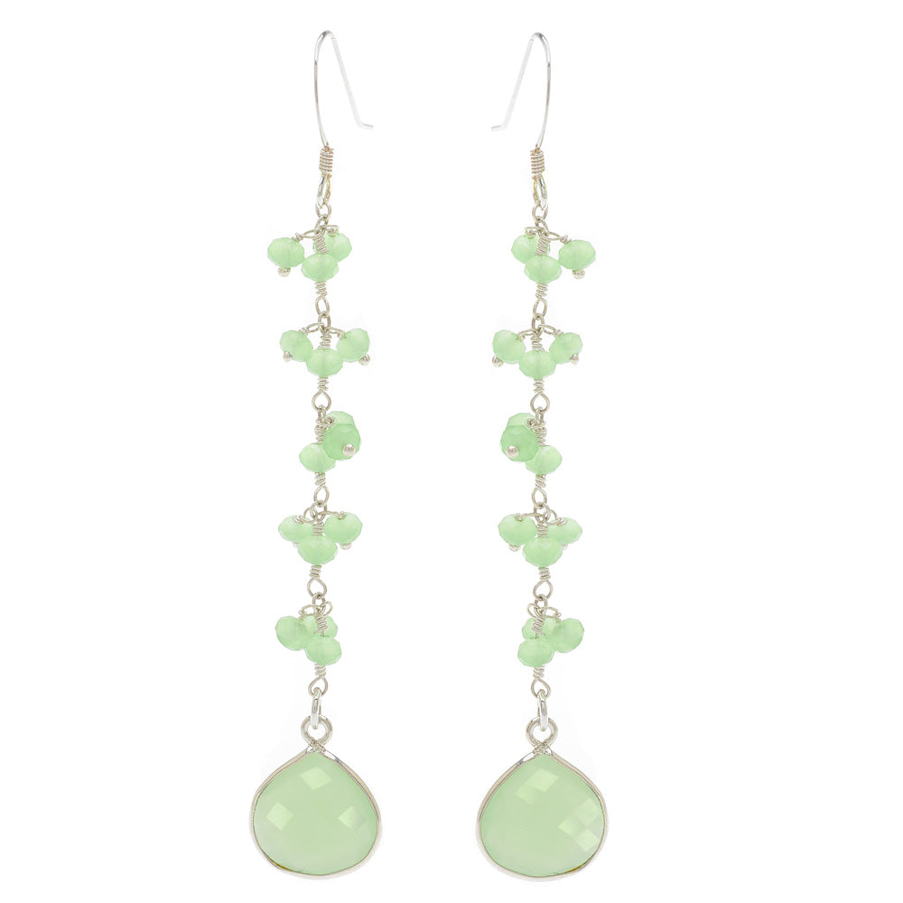 Retired - Chalcedony Gemstone Drop Earrings