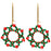Festive Holiday Flower Earrings