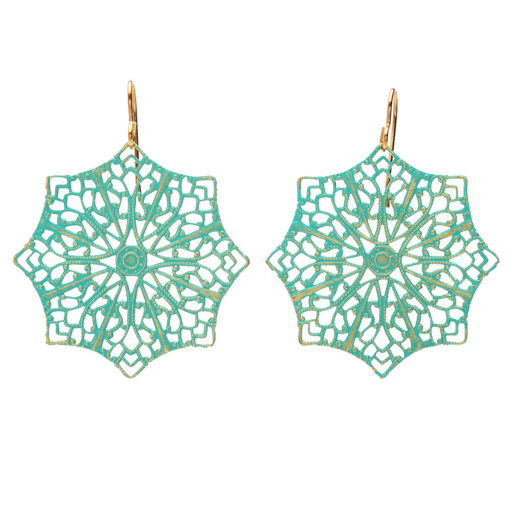 Retired - Vintaj Vogue Seascape Earrings