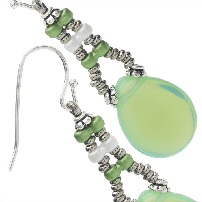 Retired - Infinity Drop Earrings in Mint