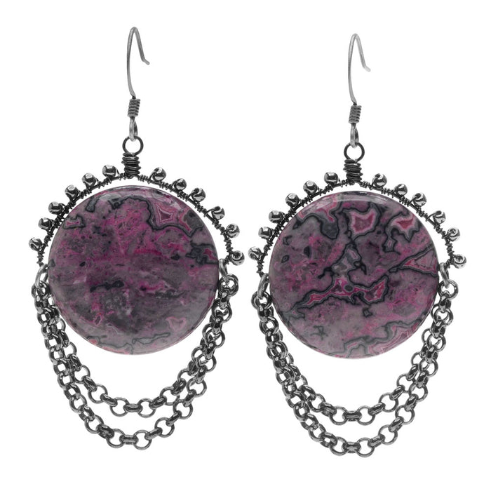 Retired - Laguna Lace Agate Earrings