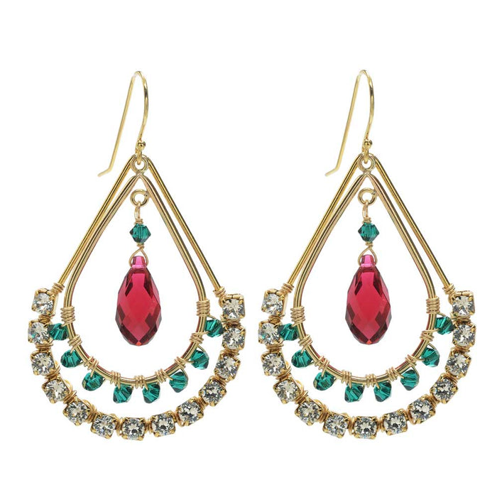 Retired - Crystalline Christmas Earrings
