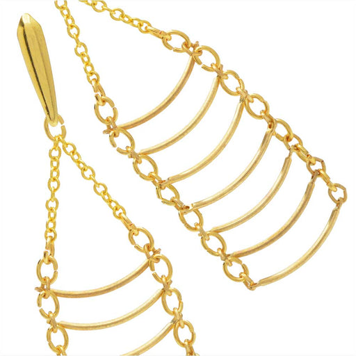 Retired - Scalloped Bar Chain Earrings
