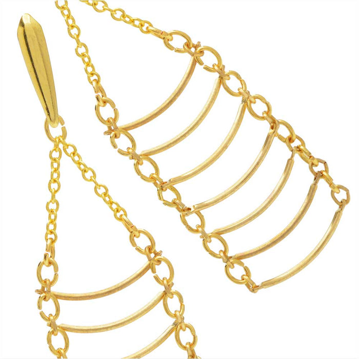 Retired - Scalloped Bar Chain Earrings