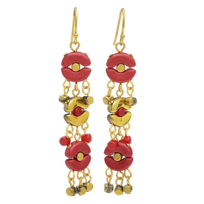 Retired - Bubbles and Waves Earrings in Gold