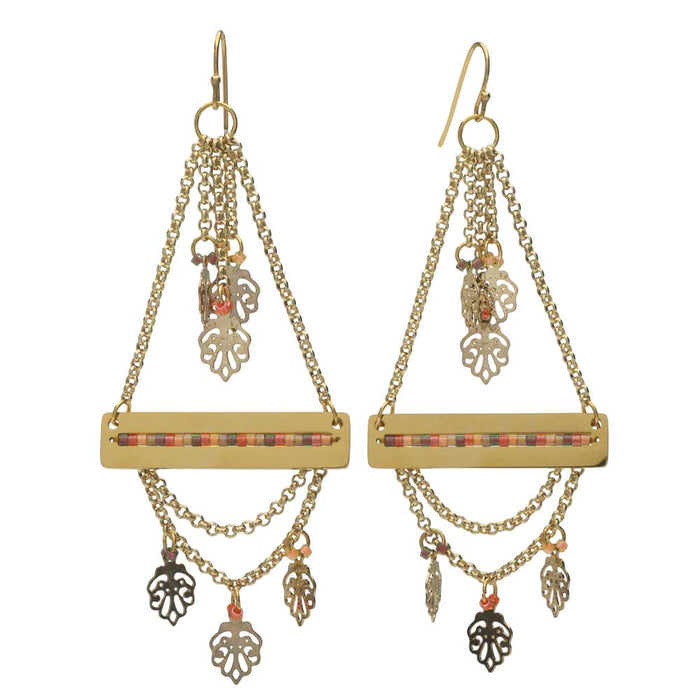 Retired - Autumn Leaf Centerline Earrings