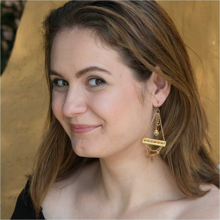 Retired - Autumn Leaf Centerline Earrings