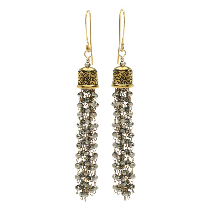 Chrome Temple Earrings
