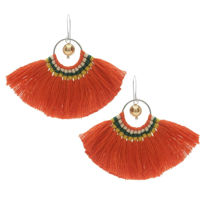 Retired - Citrus Grove Fanned Tassel Earrings