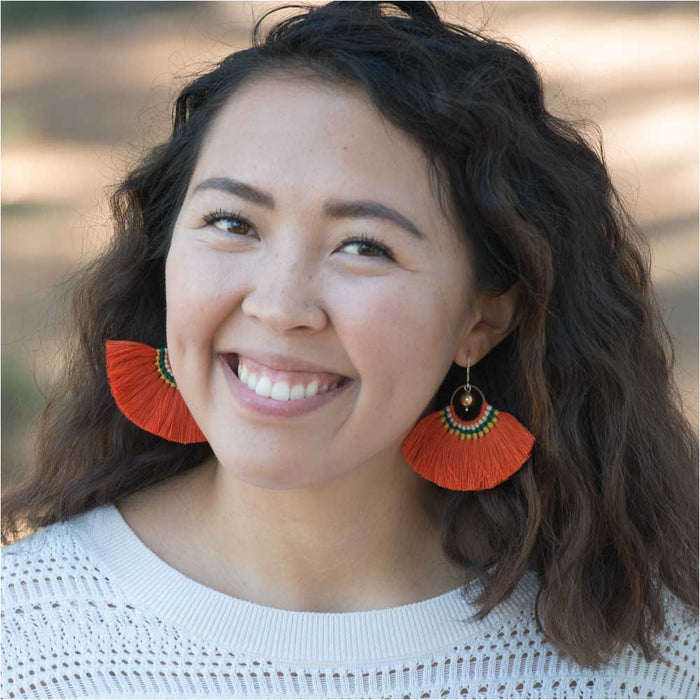 Retired - Citrus Grove Fanned Tassel Earrings