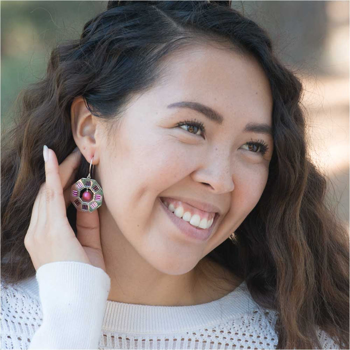 Retired - Maroon Spectrum Earrings