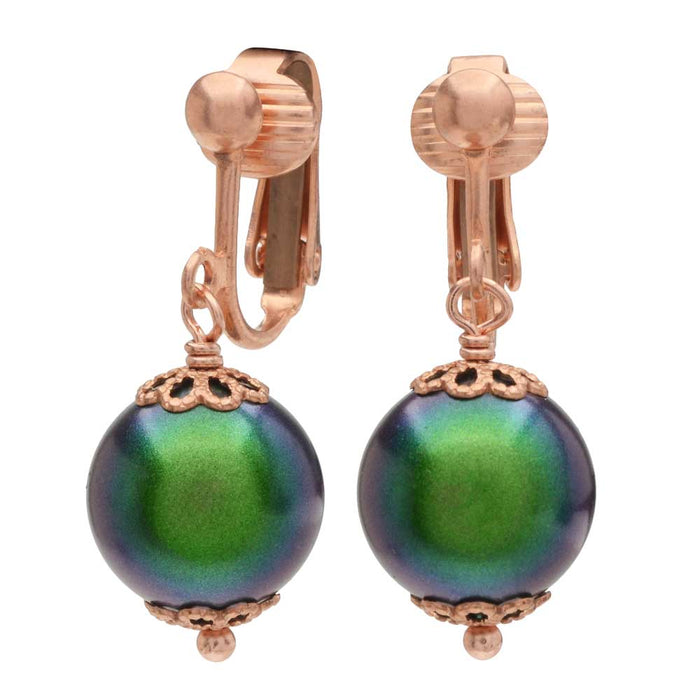 Retired - Copper Lustre Clip On Earrings