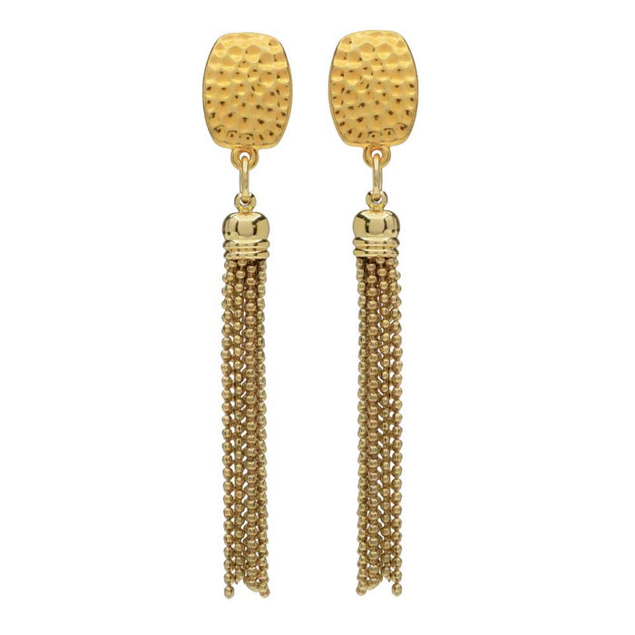 Retired - Gold Tassel Clip On Earrings