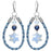 Retired - Kumihimo Loop Earrings in Ice Blue