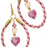 Retired - Kumihimo Loop Earrings in Rouge