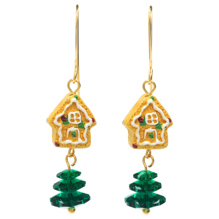 Retired - Gingerbread House Earrings