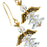 Ruffled Skirt Holiday Angel Earrings