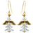 Ruffled Skirt Holiday Angel Earrings